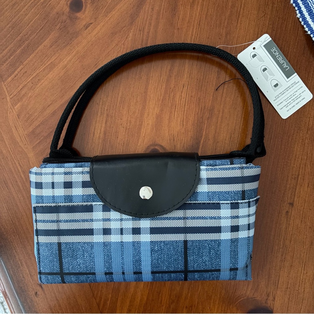 Blue Nova Lunch Insulated Packable Cooler Tote Bag NWT New Blue Nova Check